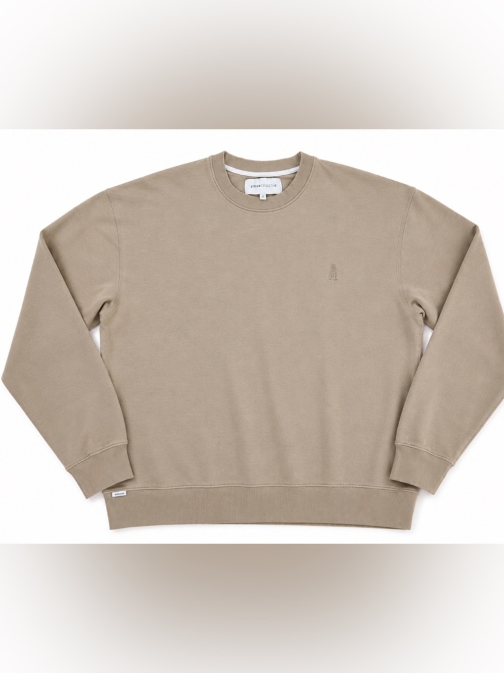Atrium Collective Heavyweight Crewneck Sweatshirt Beige/Taupe XL Minimalist​